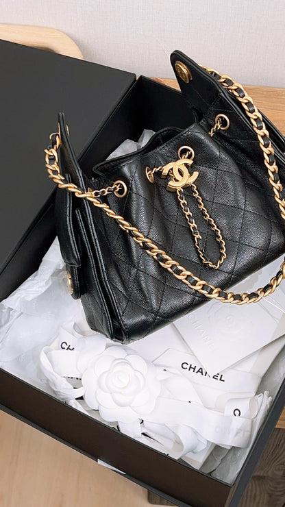 Chanel Black Caviar Mini 25 (GHW)