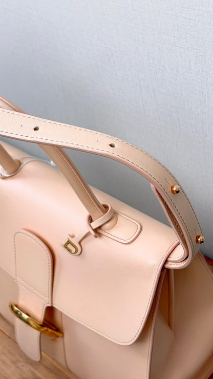 Delvaux Beige Calfskin Brillant MM (GHW)