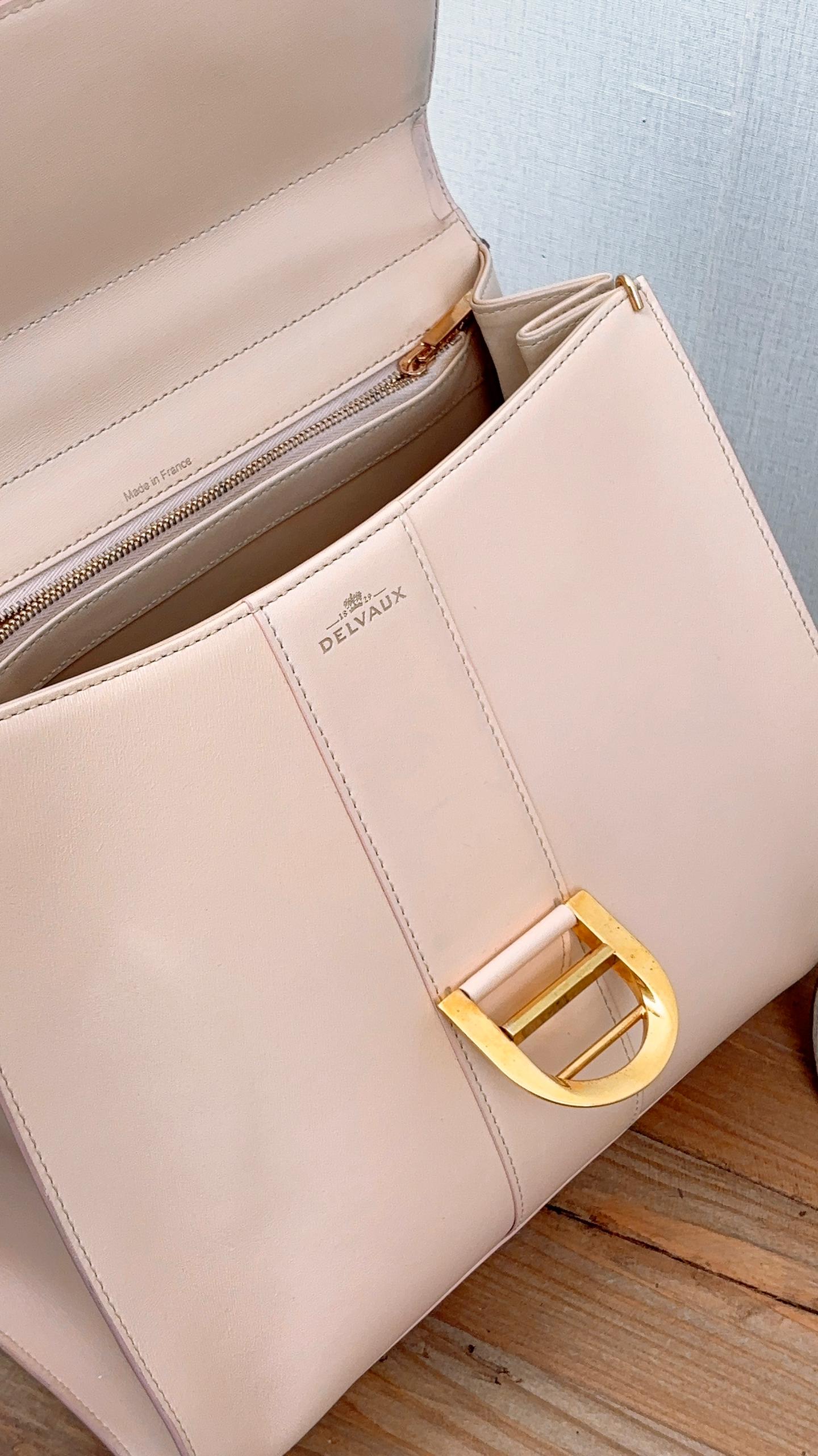 Delvaux Beige Calfskin Brillant MM (GHW)