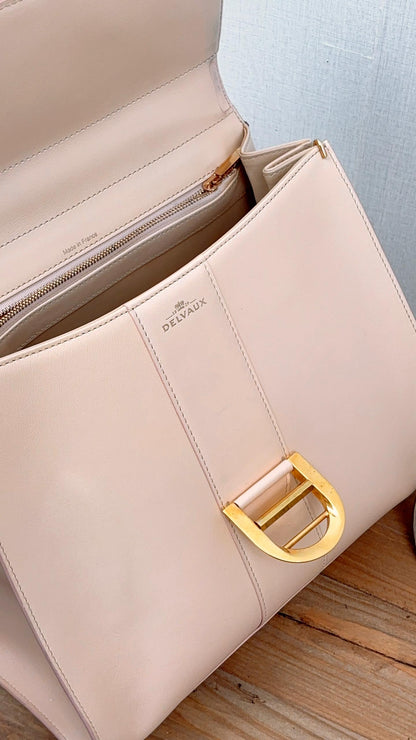 Delvaux Beige Calfskin Brillant MM (GHW)