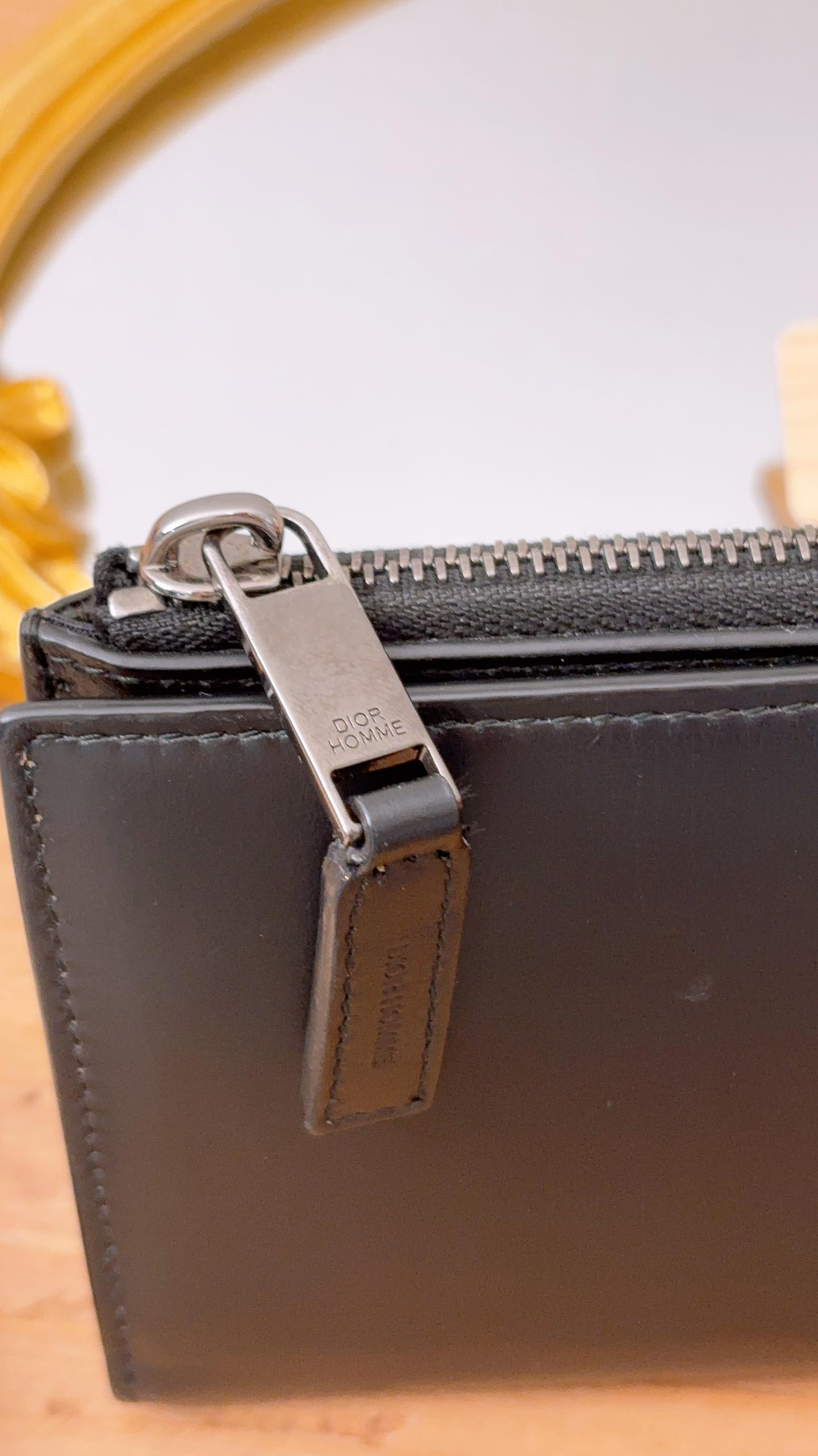 Dior Black Calfskin D’Homme Band Long Wallet