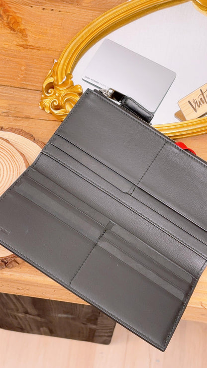 Dior Black Calfskin D’Homme Band Long Wallet