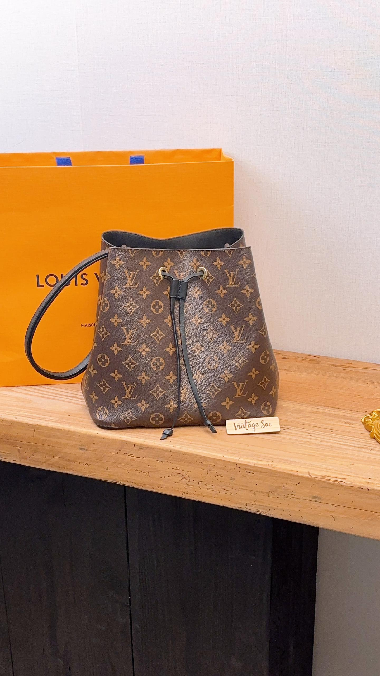 LV Black Monogram NeoNoe MM