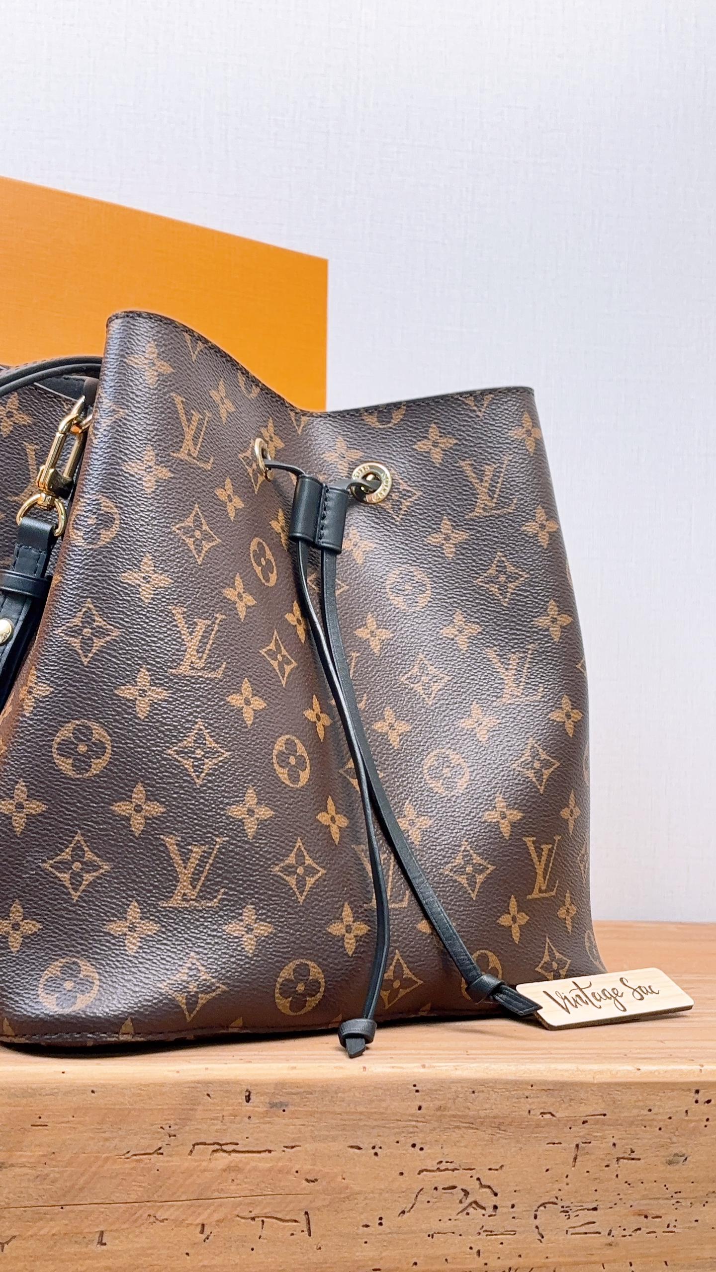 LV Black Monogram NeoNoe MM