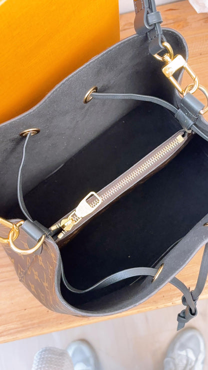 LV Black Monogram NeoNoe MM