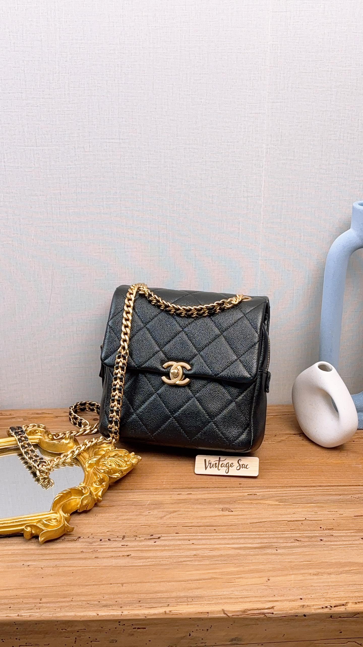 Chanel Black Caviar Melody Backpack (GHW)