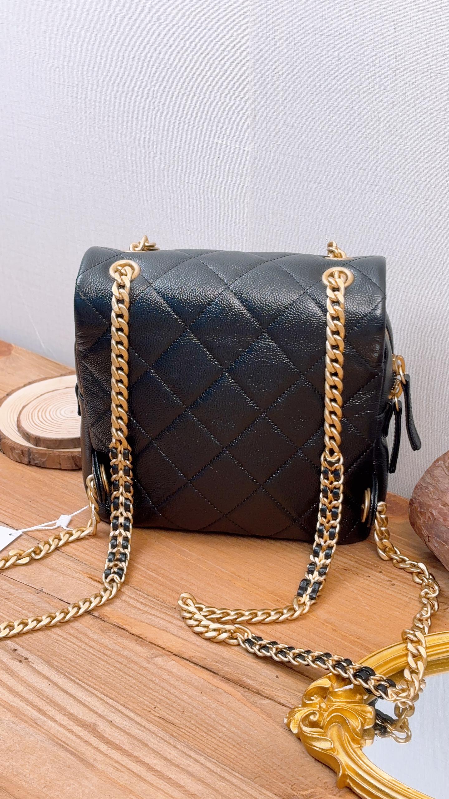 Chanel Black Caviar Melody Backpack (GHW)