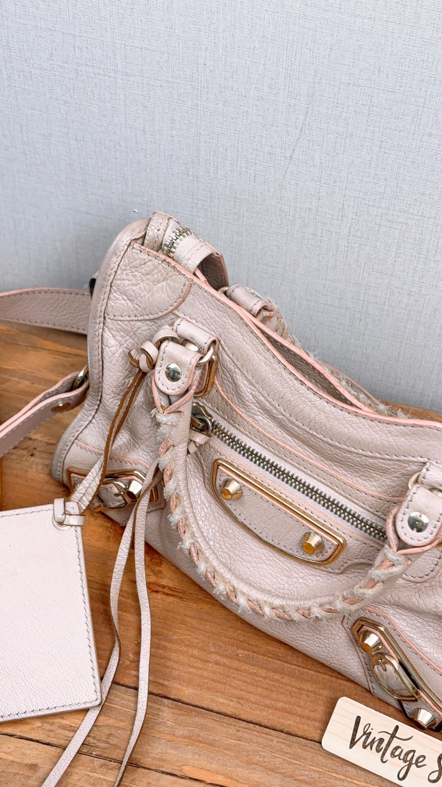 Balenciaga Pink Metallic Edge Mini City (GHW)