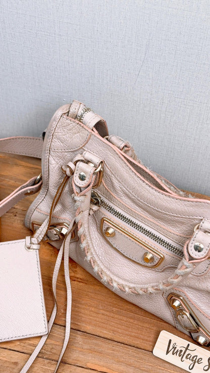 Balenciaga Pink Metallic Edge Mini City (GHW)