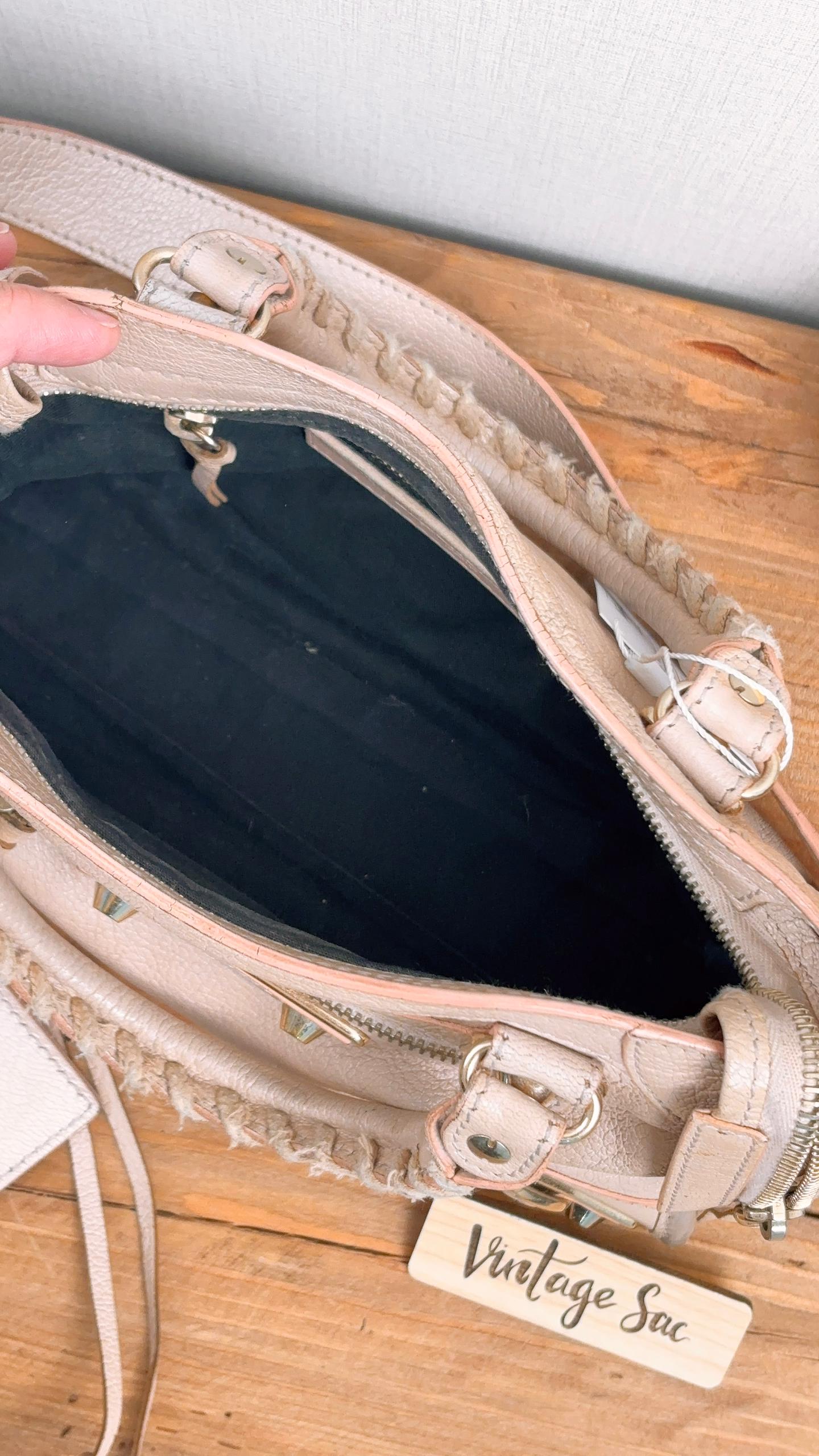 Balenciaga Pink Metallic Edge Mini City (GHW)