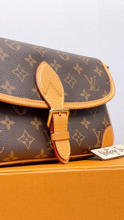 LV Monogram Diane with Fuchsia Strap
