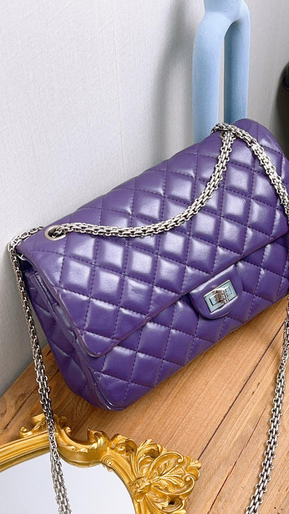 Chanel Purple Calfskin 226 2.55 Flap (SHW)