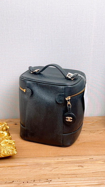 Chanel Caviar Black Vintage Vanity