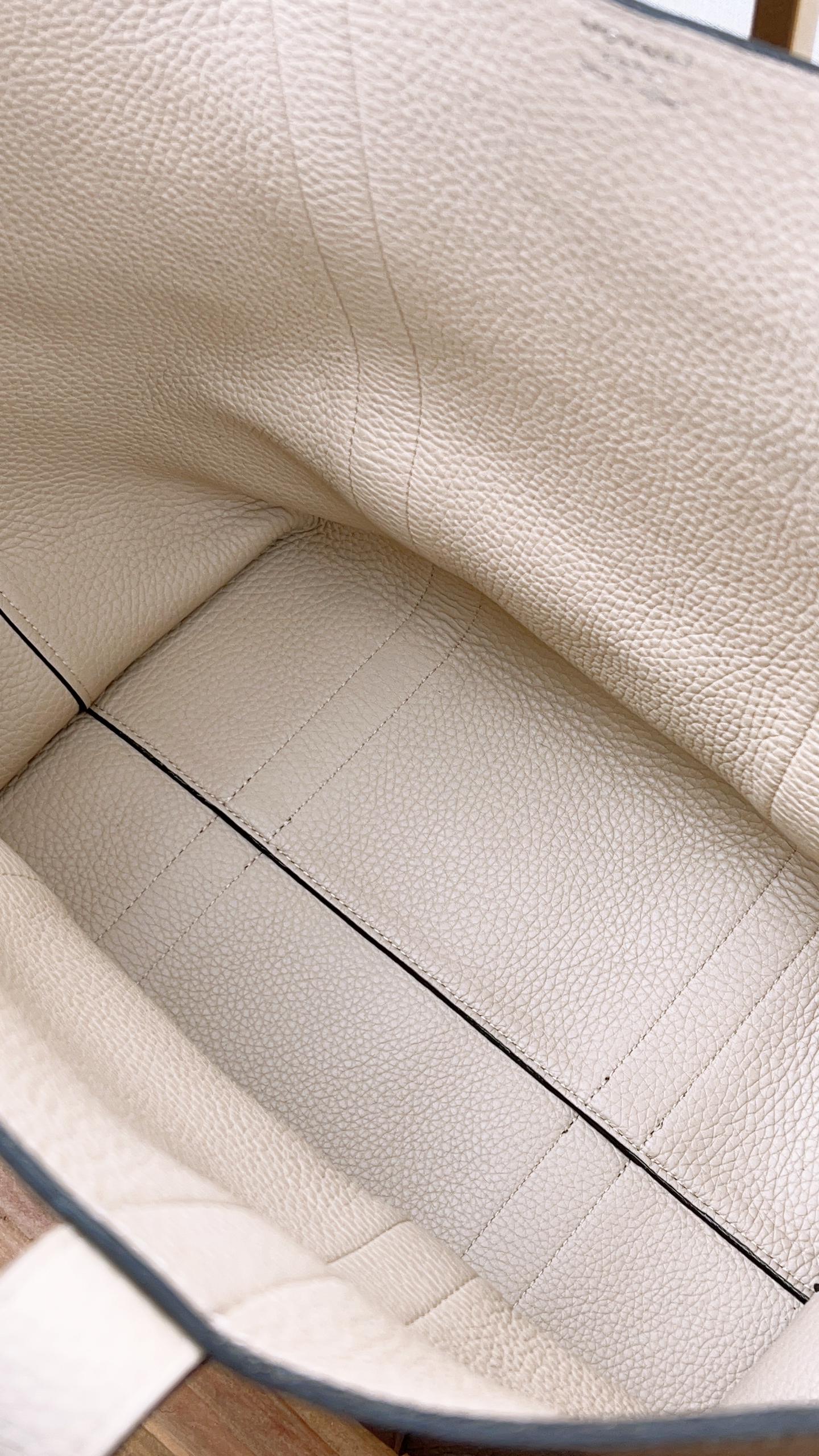 Moynat Taupe x Beige Taurillon Duo Cabas MM Tote