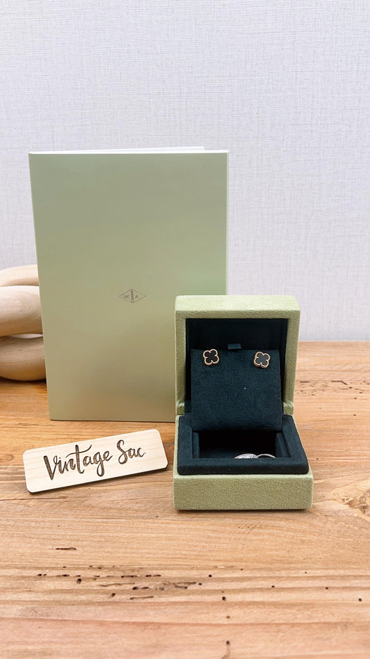 VCA Black Sweet Alhambra Onyx Ear-studs