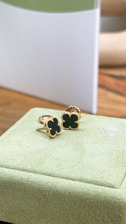 VCA Black Sweet Alhambra Onyx Ear-studs