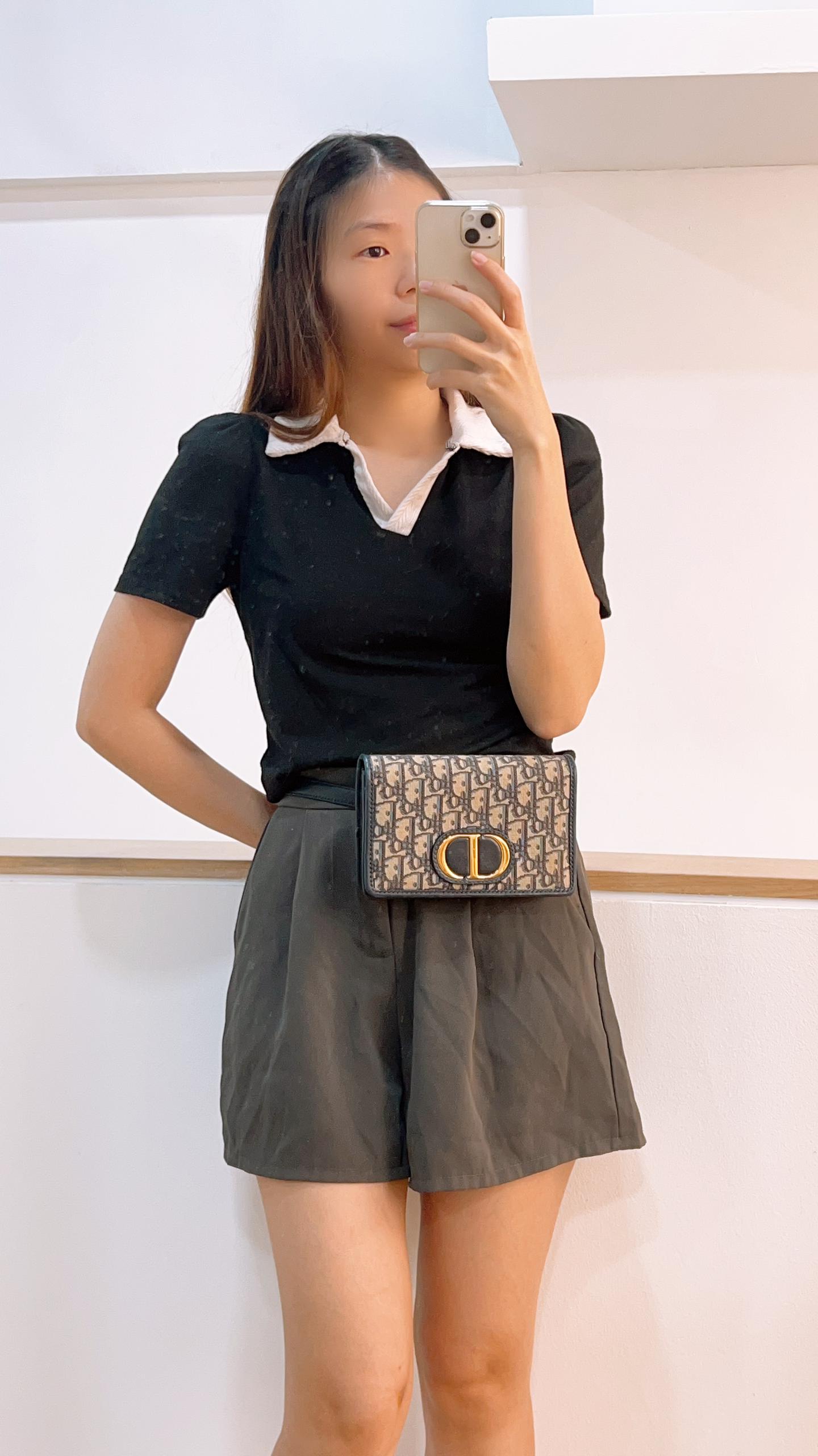 Dior Navy Oblique Montaigne 30 2in1 Pouch