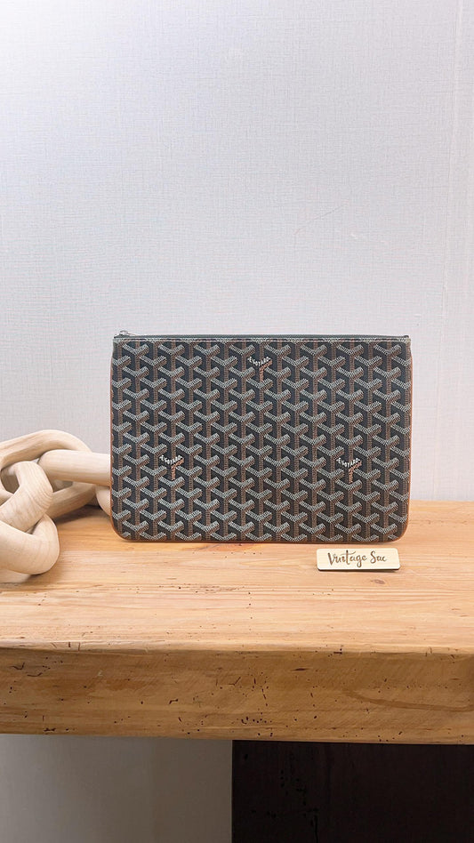 Goyard Tan x Black Senat MM Pouch
