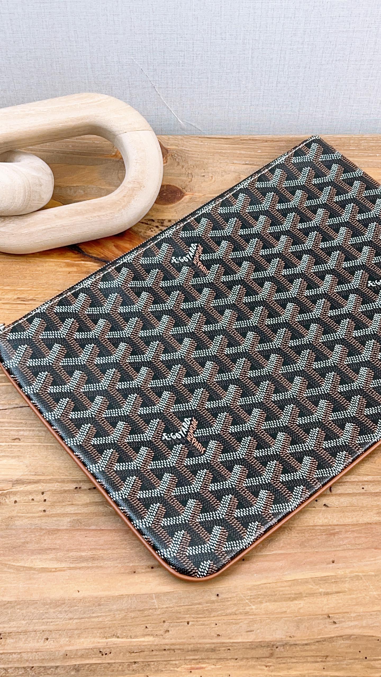 Goyard Tan x Black Senat MM Pouch