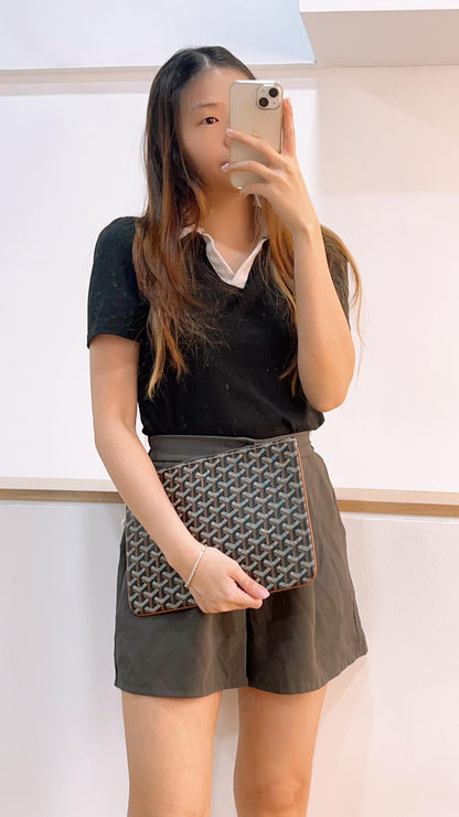 Goyard Tan x Black Senat MM Pouch