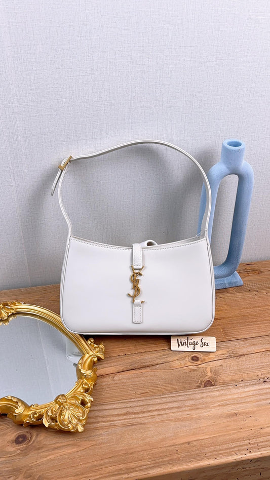 YSL White Smooth Leather Le 5A7 GHW