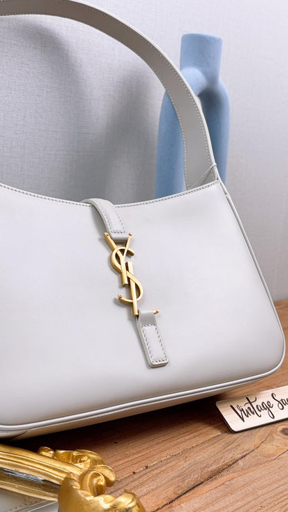 YSL White Smooth Leather Le 5A7 GHW