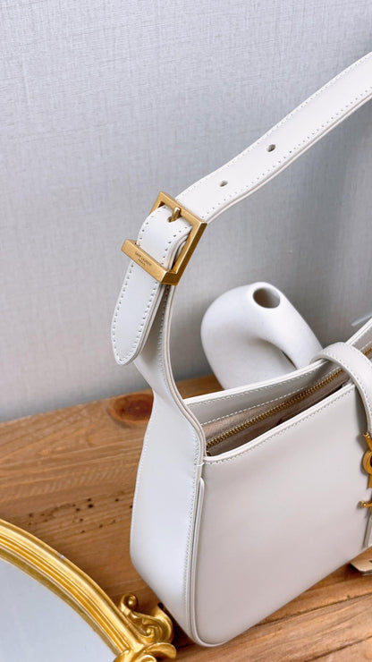 YSL White Smooth Leather Le 5A7 GHW