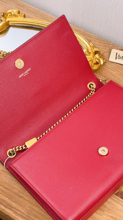 YSL Red Medium Kate Bag (GHW)
