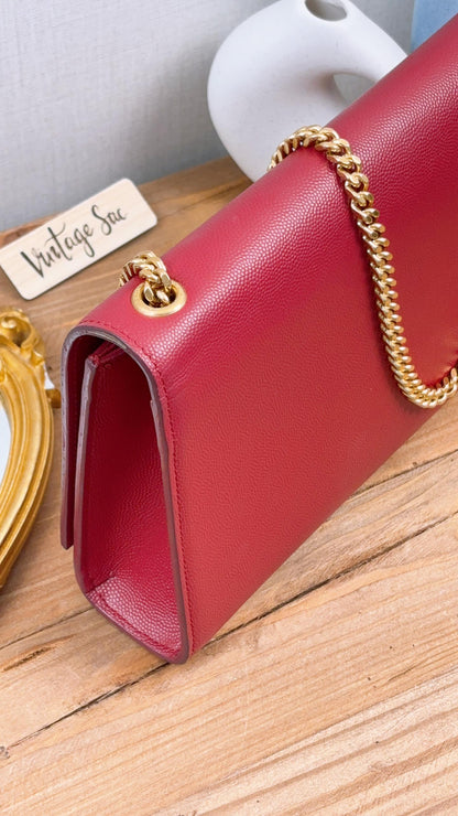 YSL Red Medium Kate Bag (GHW)
