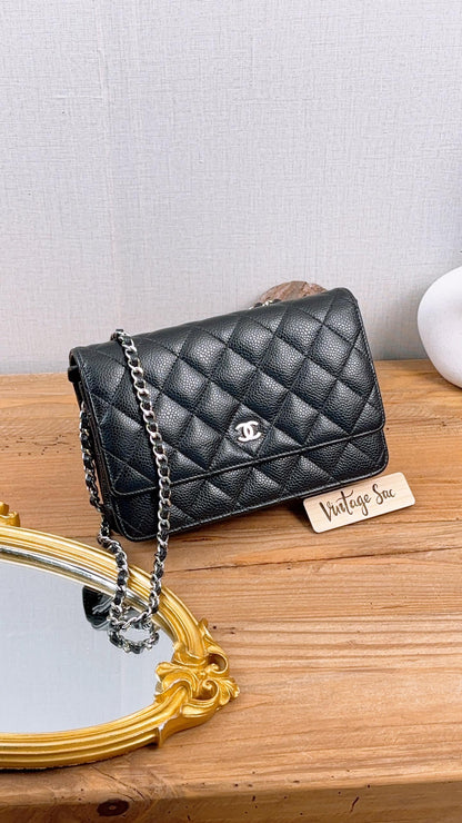 Chanel Black Caviar Classic WOC (SHW)