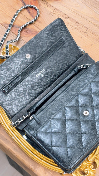 Chanel Black Caviar Classic WOC (SHW)