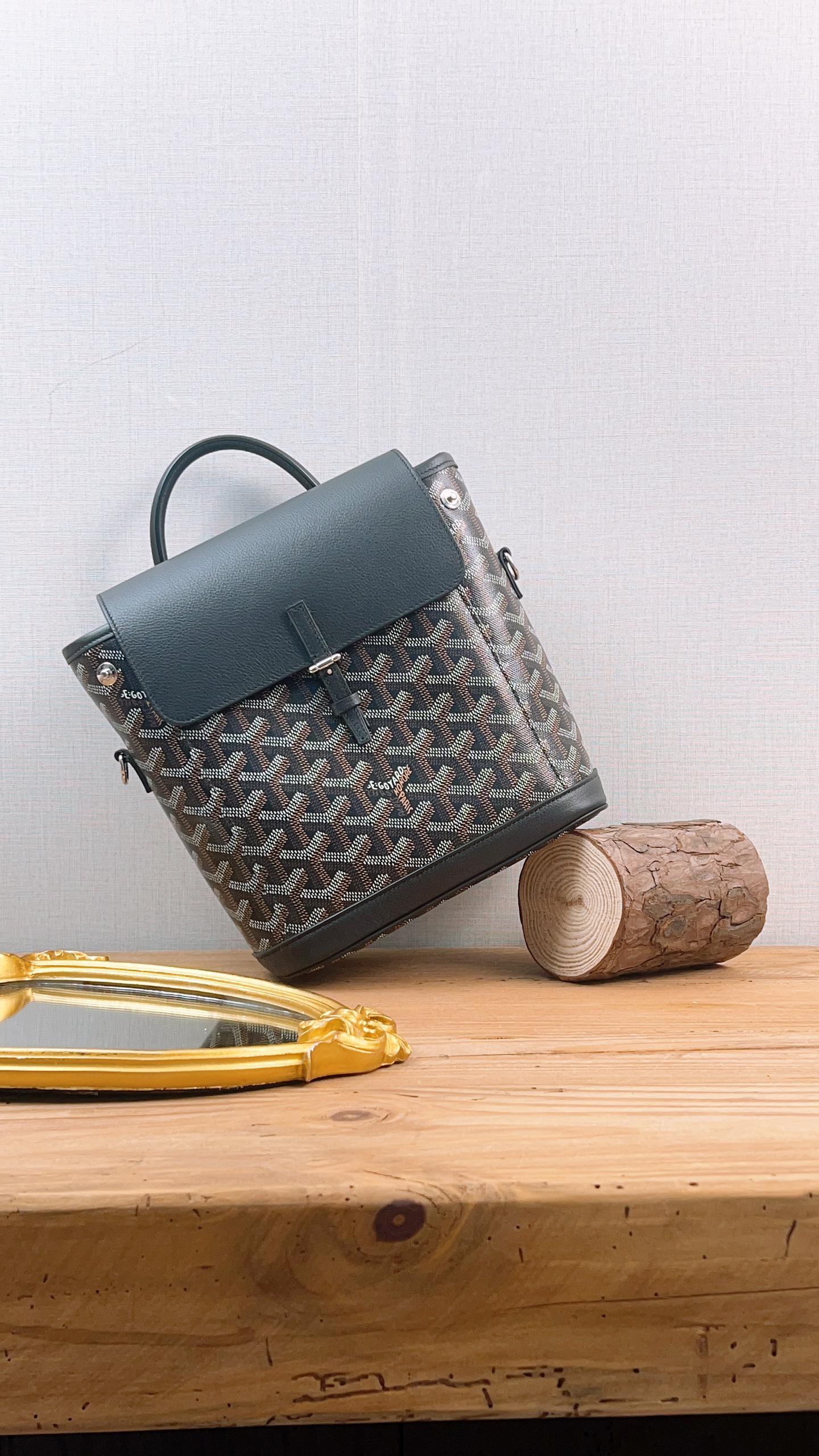 Goyard Black Goyardine Alpin Mini Backpack