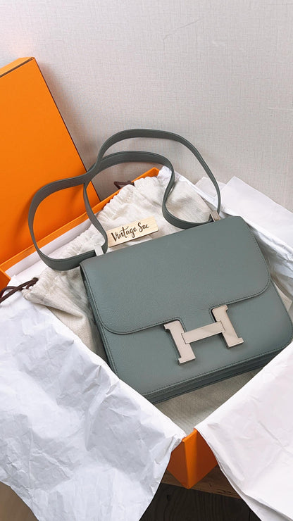Hermes Epsom Vert Amande C24 PHW