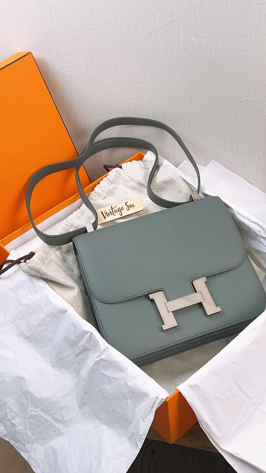 Hermes Epsom Vert Amande C24 PHW