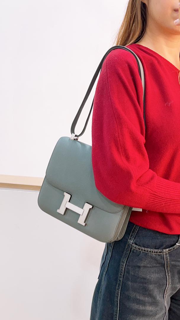 Hermes Epsom Vert Amande C24 PHW