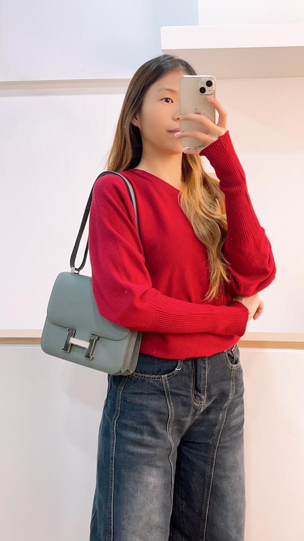 Hermes Epsom Vert Amande C24 PHW