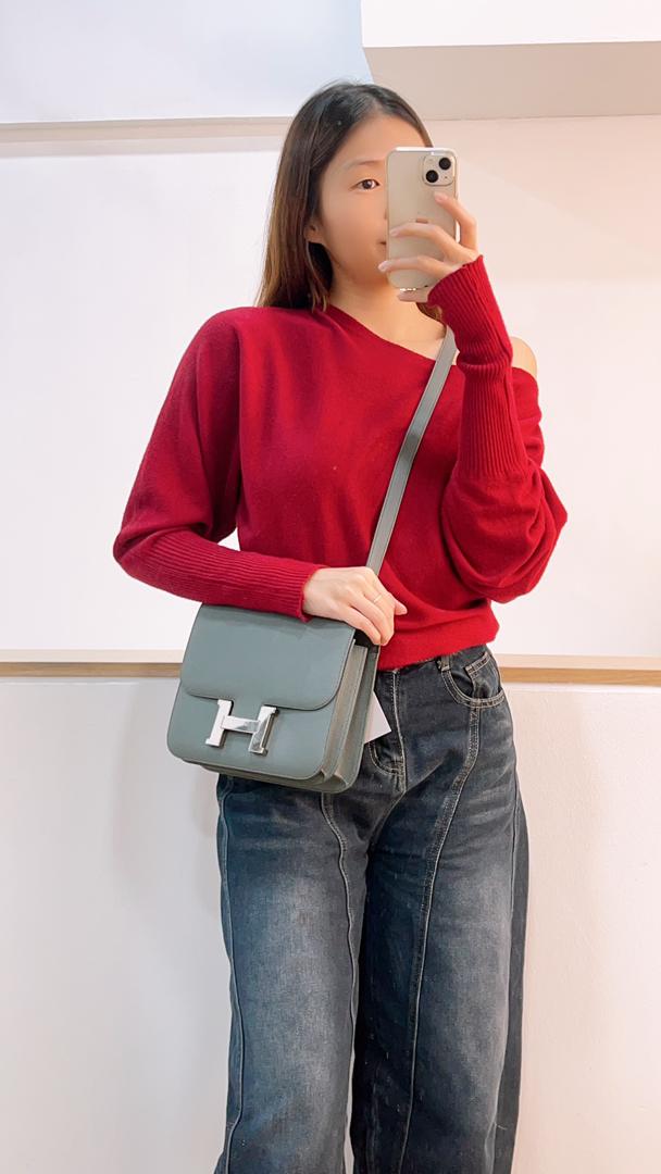 Hermes Epsom Vert Amande C24 PHW