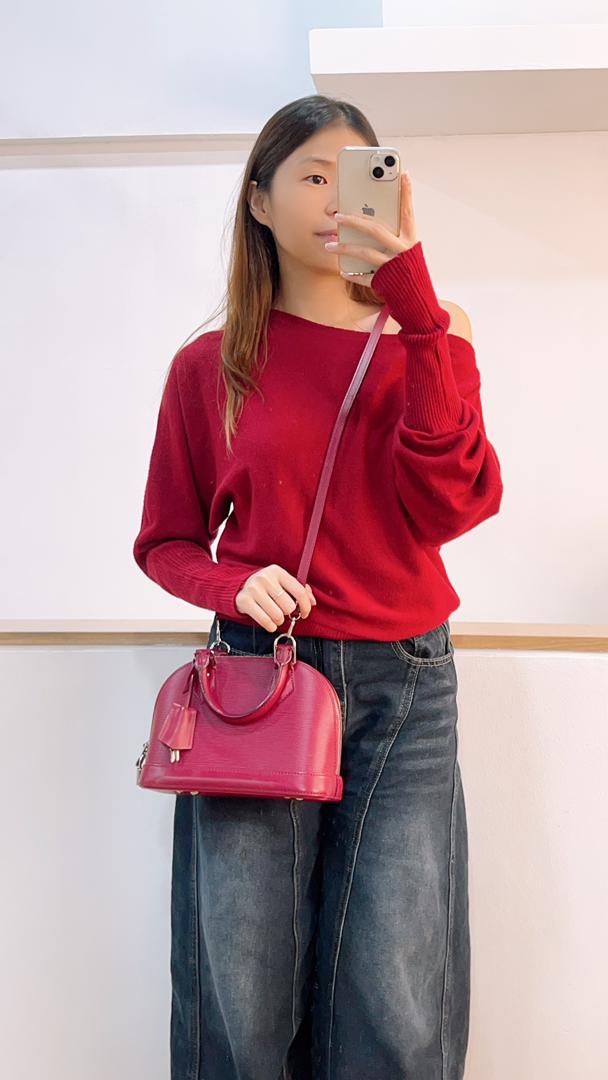 LV Rasberry Red Epi Alma BB (SHW)
