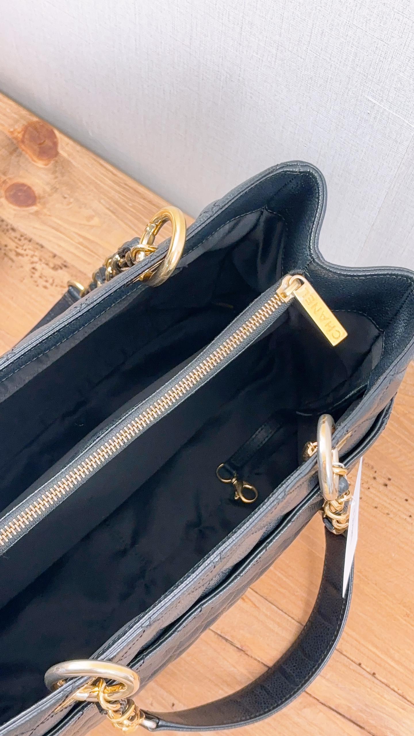 Chanel Black Caviar GST (GHW)