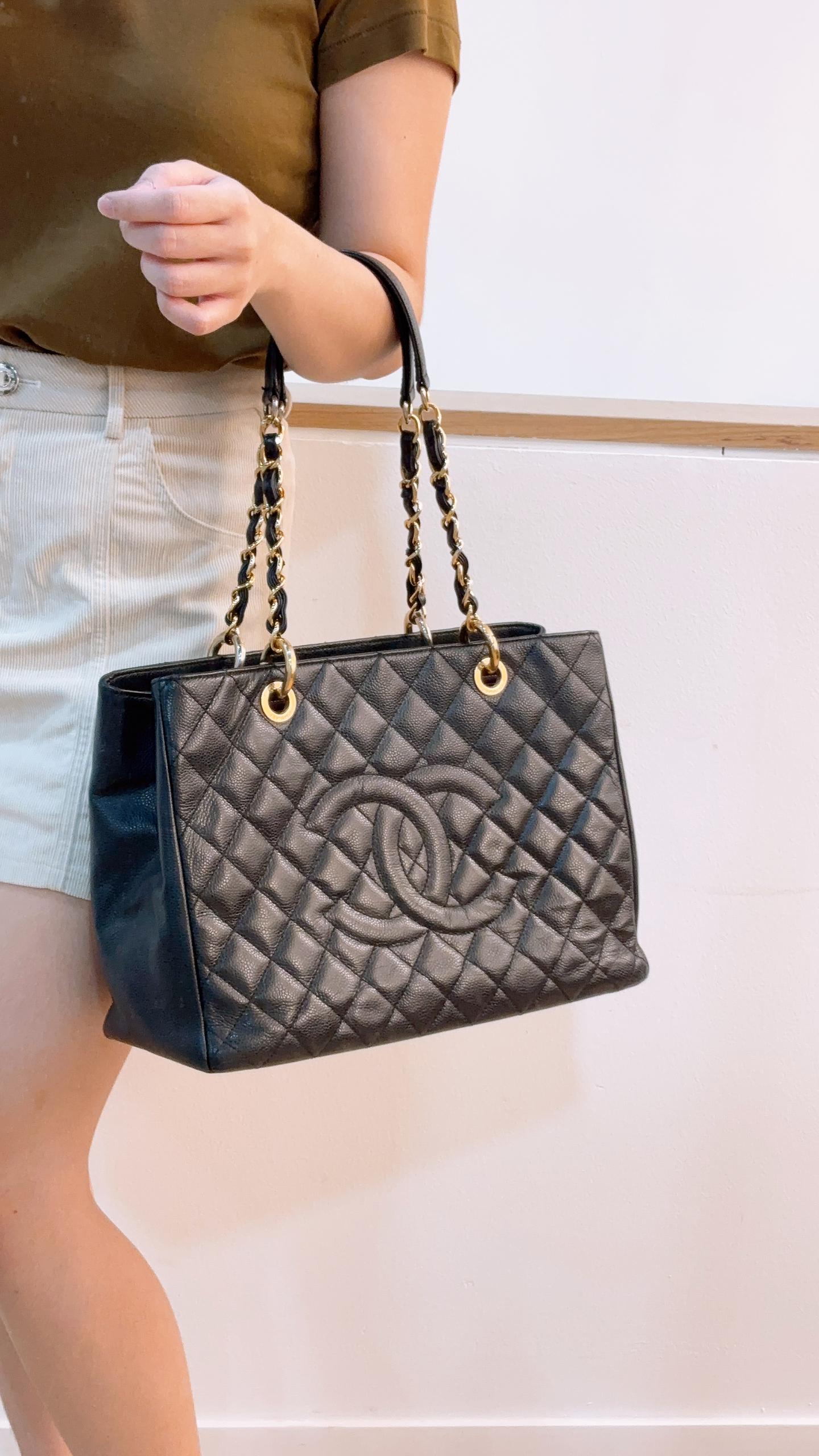 Chanel Black Caviar GST (GHW)