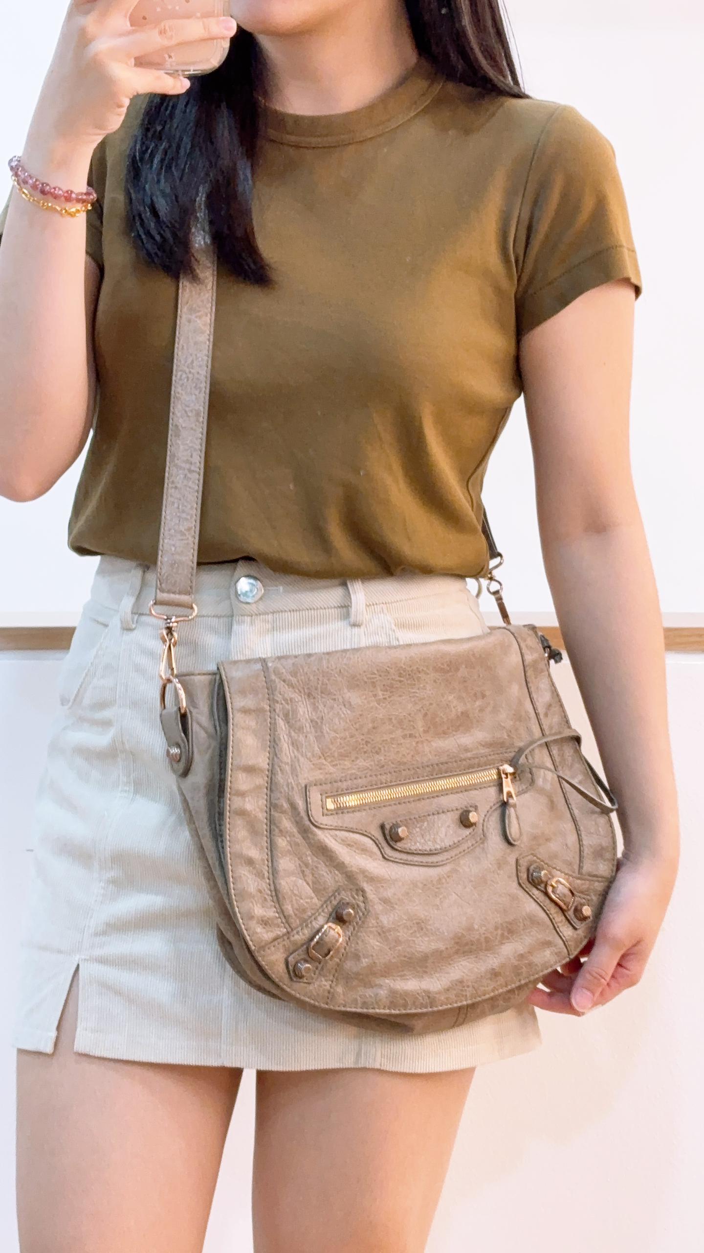 Balenciaga Grey Neo Folk Messenger Bag (RGHW)