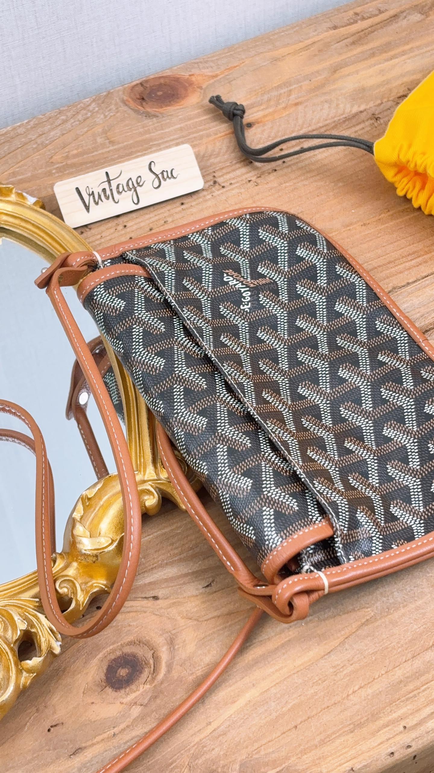 Goyard Tan x Black Plumet Pouch Wallet