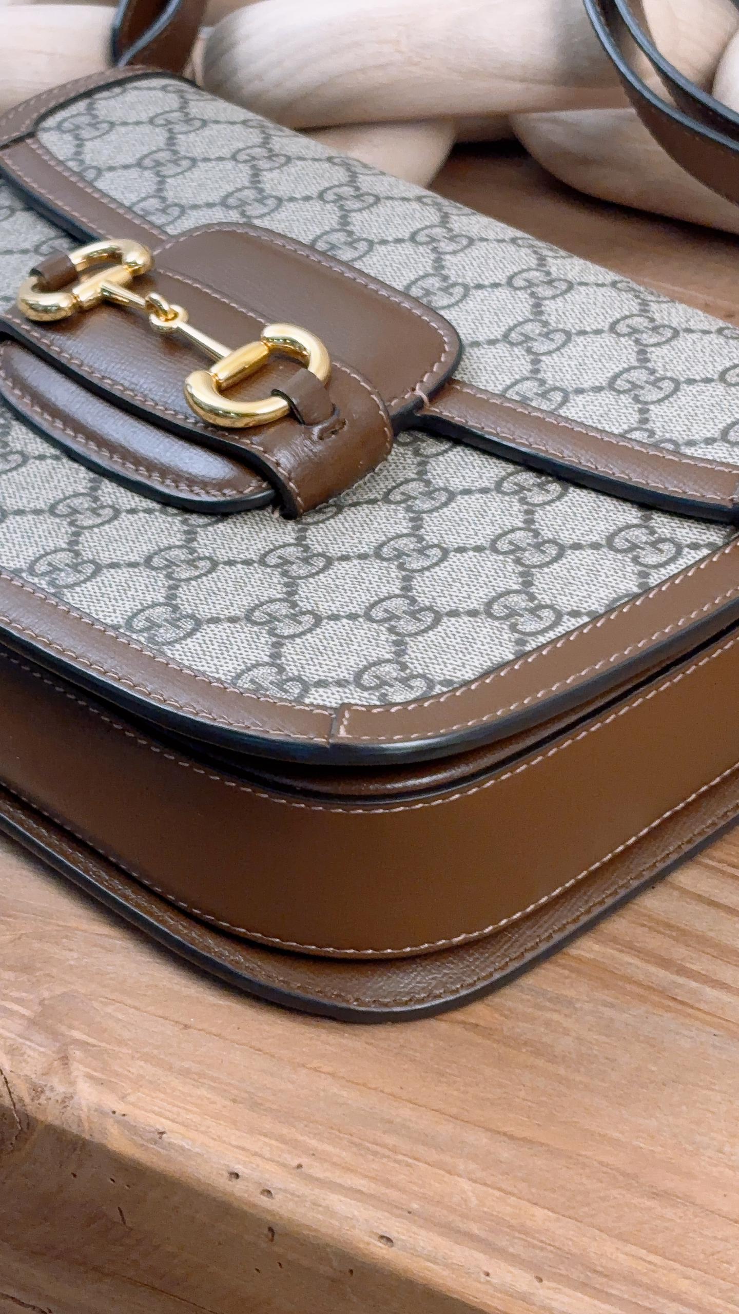 Gucci Brown Horsebit 1955 Medium Shoulder Bag
