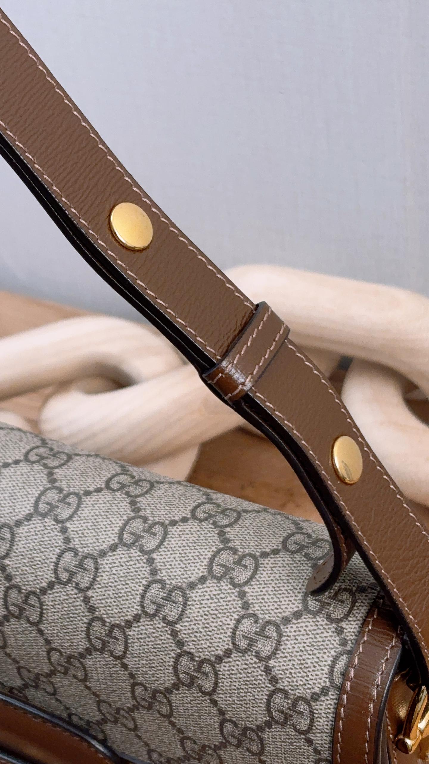 Gucci Brown Horsebit 1955 Medium Shoulder Bag