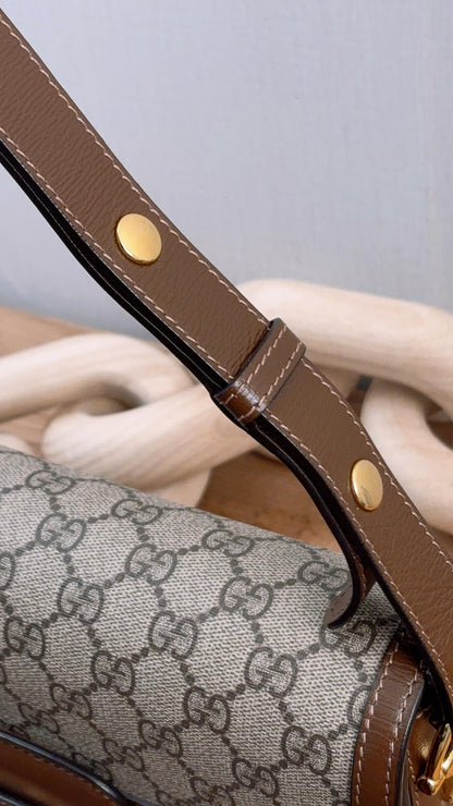 Gucci Brown Horsebit 1955 Medium Shoulder Bag