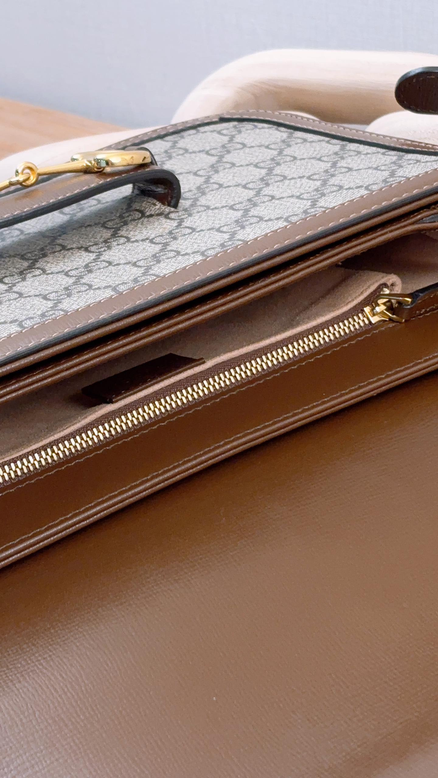 Gucci Brown Horsebit 1955 Medium Shoulder Bag