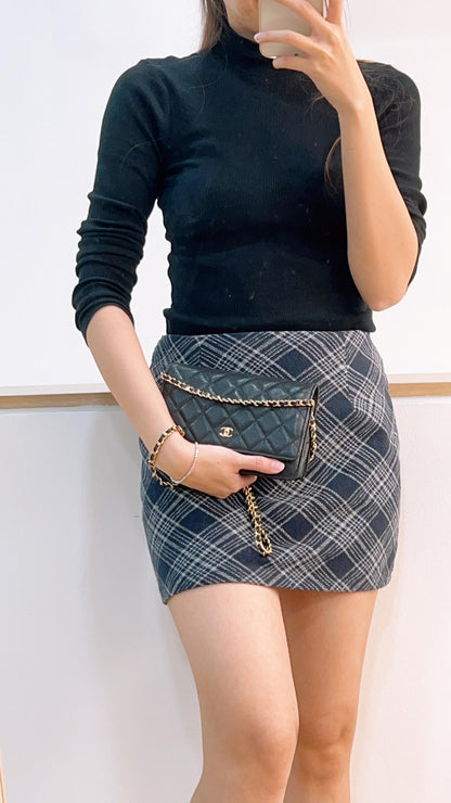 Chanel Black Caviar Classic WOC (GHW)