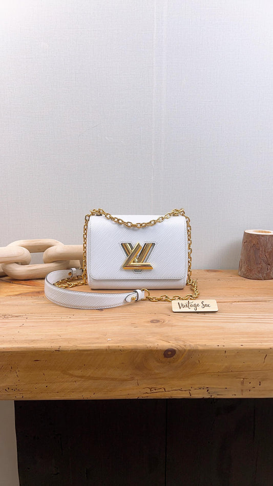LV White Epi Twist PM (GHW)