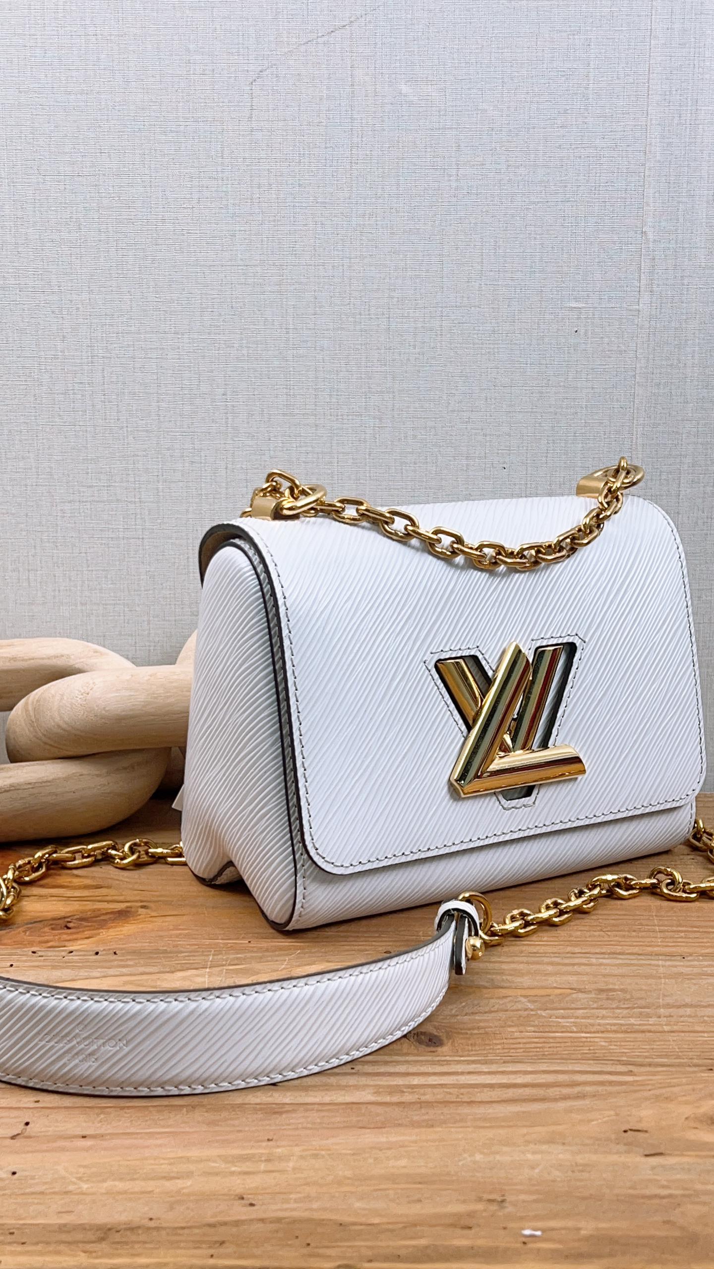 LV White Epi Twist PM (GHW)