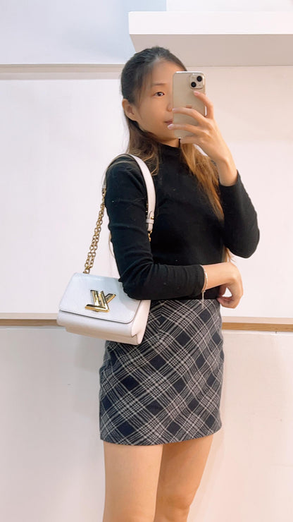 LV White Epi Twist PM (GHW)